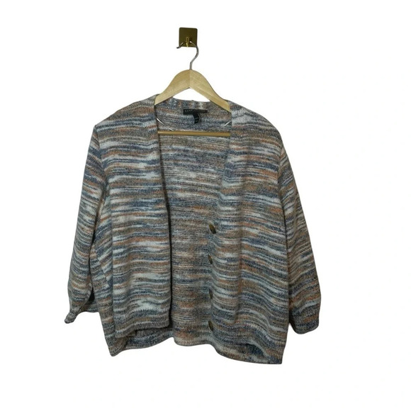 Lane Bryant Women’s ¾ Sleeve Cropped V-Neck Spacedye Cardigan Size 22/24 - Picture 7 of 15